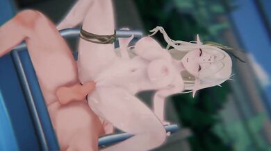 Azur Promilia Metsa 3D Hentai Elf POV Sandwich DP Destroyed by Big Ass Milf Creampie
