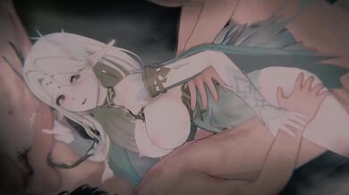Azur Promilia Metsa 3D Hentai Elf POV Sandwich DP Destroyed by Big Ass Milf Creampie