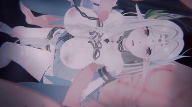 Azur Promilia Metsa 3D Hentai Elf POV Sandwich DP Destroyed by Big Ass Milf Creampie