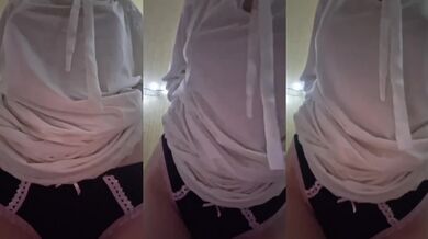 Black Panties Pussy Worship Destroyed With Cum In Mouth And Ass