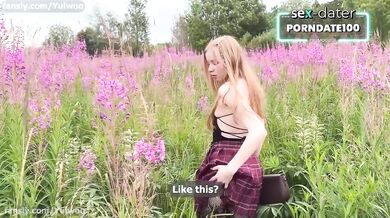 Sneaky Photographer Tricks Innocent Petite Blonde Into Public Sex For Money