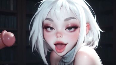 Alex in the Stacks AI Animation Destroyed by Multiple Cumshots Library Babe