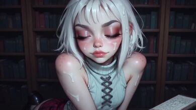 Alex in the Stacks AI Animation Destroyed by Multiple Cumshots Library Babe