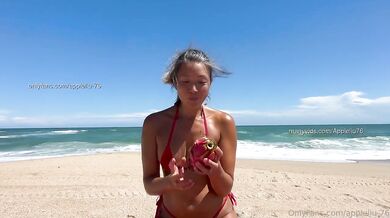 Asian MILF Hot Wife Destroyed Gushing Cum Shot Micro Bikini Outdoor Handjob HD Homemade