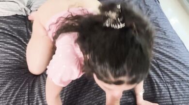 Step sis stuck so I fuck her hard with huge load cum on face