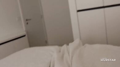 Taboo Night in Shared Bed Stepson Creams Stepmom in Front of Stepdaughter