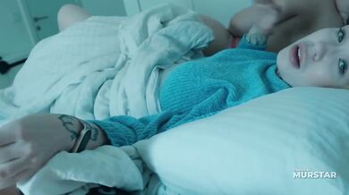 Taboo Night in Shared Bed Stepson Creams Stepmom in Front of Stepdaughter