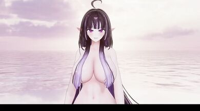 MMD cute strip dance by Hentai ELF vtuber destroyed gushing choked