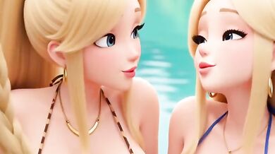 Tropical Resort Episode 2 Club Blue Baddies Destroyed Gushing Choked