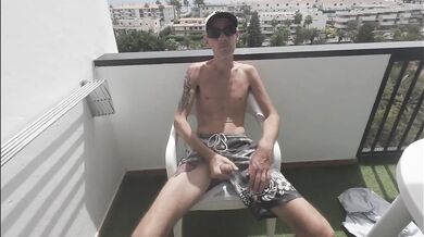 British Brunette Maid Destroyed His Dick Outside Hotel In Pink Bikini