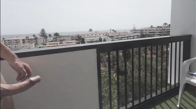 British Brunette Maid Destroyed His Dick Outside Hotel In Pink Bikini