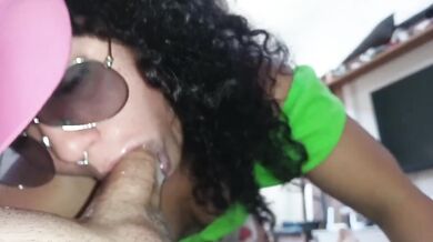 Sloppy POV Best Blowjob NYC Ebony Latina Deep Throat Eye Contact Drooling Head
