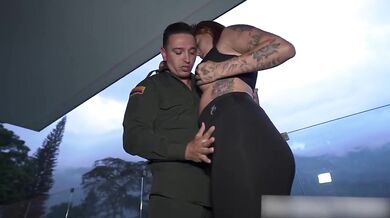 Colombian Police Officer Destroyed Desperate Latin Housewife Creampie