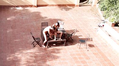 Caught Fucking Outside In The Courtyard Amateur Brunette HD