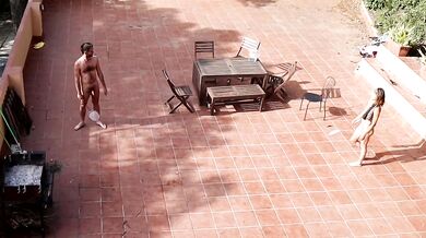 Caught Fucking Outside In The Courtyard Amateur Brunette HD