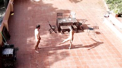 Caught Fucking Outside In The Courtyard Amateur Brunette HD