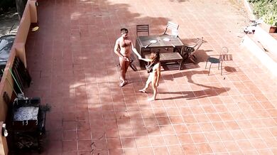 Caught Fucking Outside In The Courtyard Amateur Brunette HD