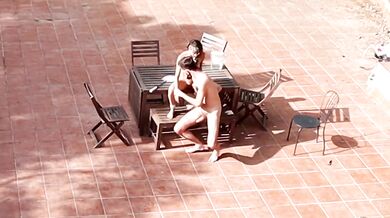 Caught Fucking Outside In The Courtyard Amateur Brunette HD