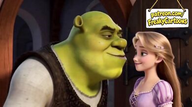 Rapunzel Destroyed by Shrek Monster Cock Gushing Blowjob First Time