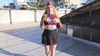 Garganta Profunda Destroyed Choking Huge Load on Face Outdoor Fuck Public Sex Big Tits Babe