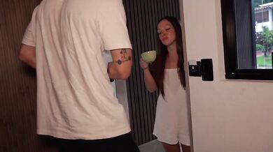 My Petite Neighbor Asks For Milk Then Gets Destroyed By Big Dick Cum