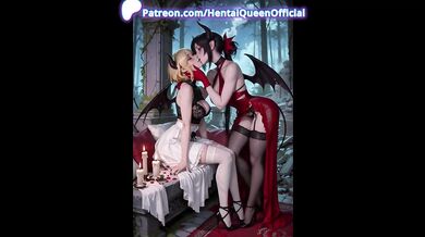 Demonic Stepsisters Destroyed By Hardcore Devil Lesbian Threesome Gushing Choked AI Generated