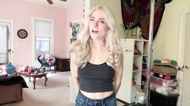 Blonde Amateur Destroyed Gushing Transparent Lingerie Try On Haul