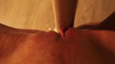 Slippery Pussy Sounds Destroyed By Cum Dripping Dildo Fingering Squirt Swallow Orgasm