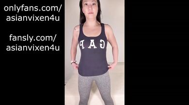 Asian Gym Girl Destroyed By Natural Weight Loss Gushing Breasts
