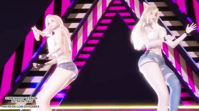 Destroyed Hype Boy Spellbound Dance Gushing Choked 4K Uncensored Ahri Seraphine