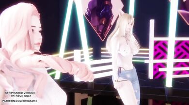Destroyed Hype Boy Spellbound Dance Gushing Choked 4K Uncensored Ahri Seraphine