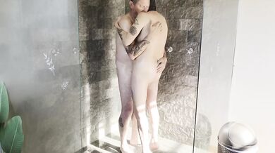 Steamy Shower Sex With My Mature Wife Destroyed By Hard Fucking And Wet Fingering