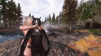 Khajiit Destroyed Hottie With Skyrim Sex Mod Gushing Raw Anime Hentai
