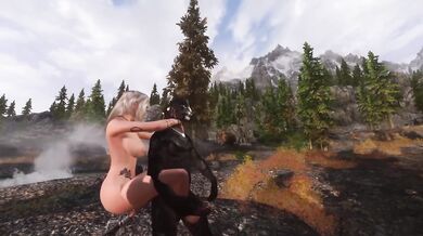 Khajiit Destroyed Hottie With Skyrim Sex Mod Gushing Raw Anime Hentai