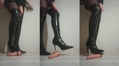 Sera Solo Crushing Mistress With High Heels And Latex Pegging