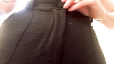 Horny Naughty Woman Rubbing Big Fat Ass and Cumming POV