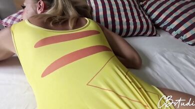 Stepfather destroys horny stepdaughter with gushing creampie anal act