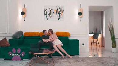 Husband Catches Step Dad With Step Daughter And Joins In FMM For Gushing Creampie