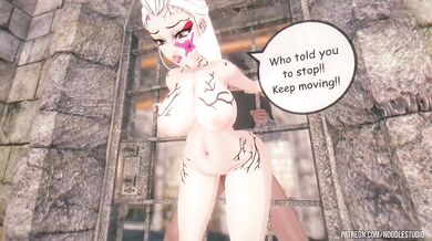 Demon Slayer 3D Animation Daki Destroyed Gushing Choked
