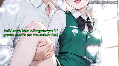 Horny Youmu Destroys Reisen With Threesome JOI Creampie Blowjob