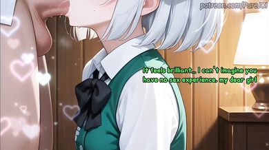 Horny Youmu Destroys Reisen With Threesome JOI Creampie Blowjob