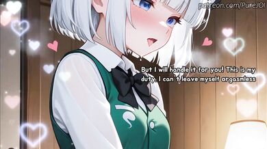 Horny Youmu Destroys Reisen With Threesome JOI Creampie Blowjob