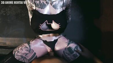 Destroyed Cyberpunk Catgirl Goth MILF Big Boobs Missionary POV Gushing