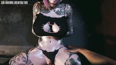 Destroyed Cyberpunk Catgirl Goth MILF Big Boobs Missionary POV Gushing