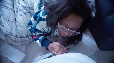 POV Ebony BBC Sleepwear Glasses Roleplay Amateur Big Dick