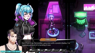 Destroyed Blue Haired Cyberpunk Cutie Gushed During Gangbang In Third Crisis Adult Game