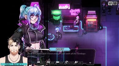 Destroyed Blue Haired Cyberpunk Cutie Gushed During Gangbang In Third Crisis Adult Game