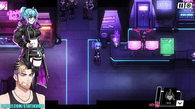 Destroyed Blue Haired Cyberpunk Cutie Gushed During Gangbang In Third Crisis Adult Game