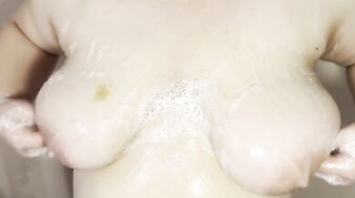 Exclusive BBW Amateur Soapy Shower Solo Big Wet Boobs Gushing HD Verified