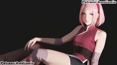 Sakura Haruno Big Tits Blowjob Hentai Comic by Amscomic